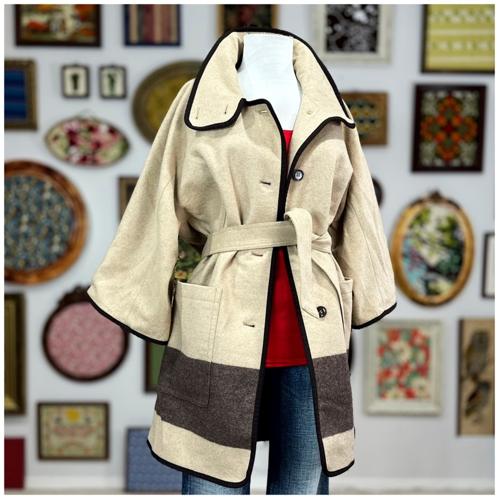 Anthro “Dipped Nugget Cape” by Woolrich - Picture 1 of 14